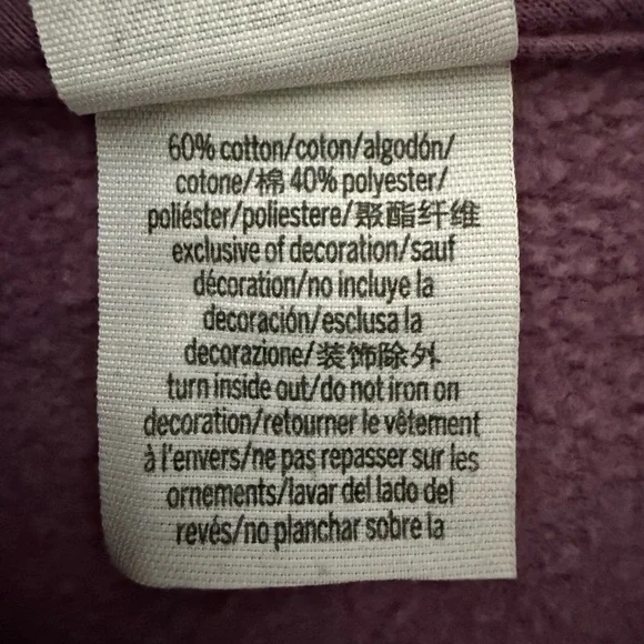 Victoria’s Secret PINK Half Zip Pullover Sweatshirt Graphic Mauve Womens - Picture 10 of 10